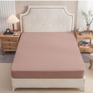 PURE ERA Jersey Knit Cotton Fitted Bottom Sheet ONLY (No Flat Sheet or Shams)